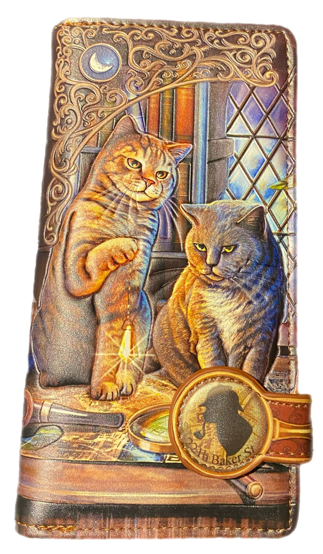 Puurlock Holmes embossed purse by Lisa Parker 