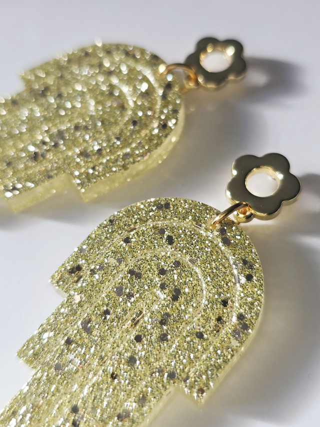 MIAMI aux fines paillettes or froid