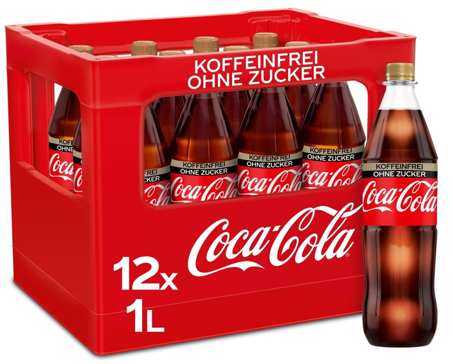 MW Coca Cola Zero Koffeinfrei 1,0l PET (12 x 1 L)