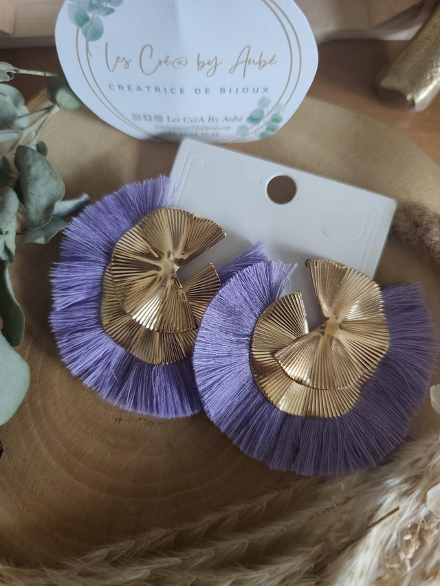 BO BIG BOHEME SPIRALE GOLD/ POMPONS LILAS 0001113
