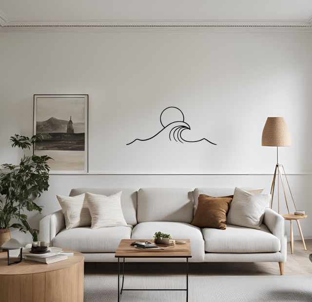 Soleil &amp; vague (74x32cm) 