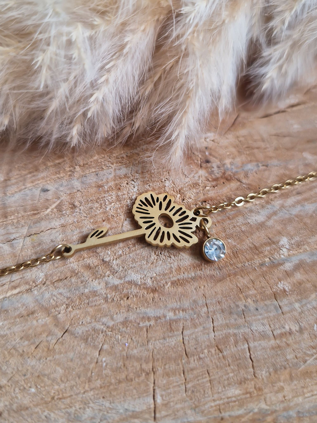 Bracelet "Fleur de Naissance" – Avril : Marguerite