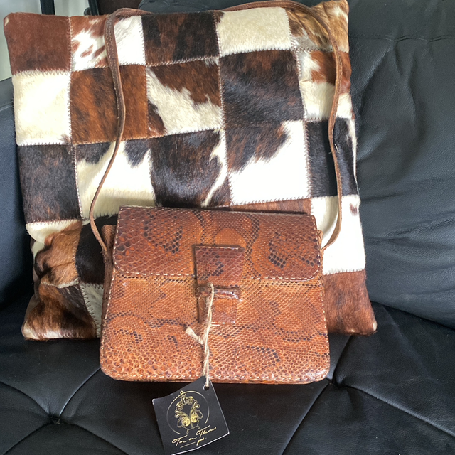 Sac à main en cuir de serpent 