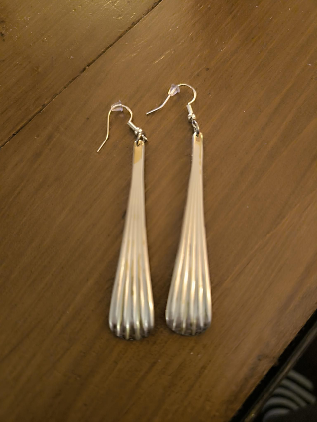 Boucles d'oreilles en métal argenté