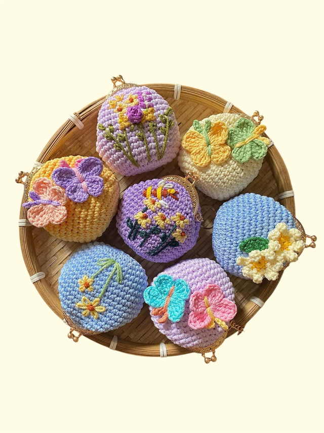 Crochet Coin Purse - Floral Pattern