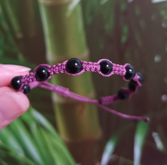 Bracelet en obsidienne œil céleste