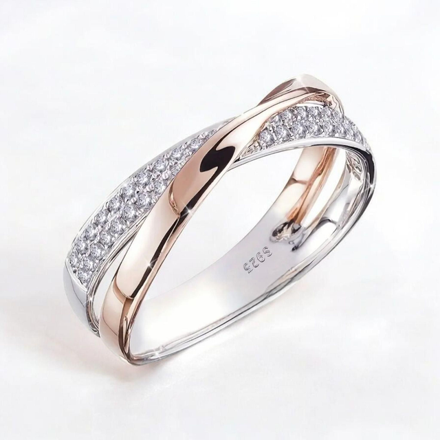 Beautiful Simulated Diamonds Ring.