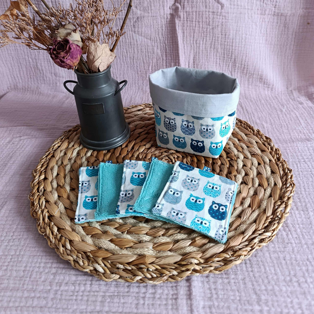 Panière + 5 Cotons Lavables 