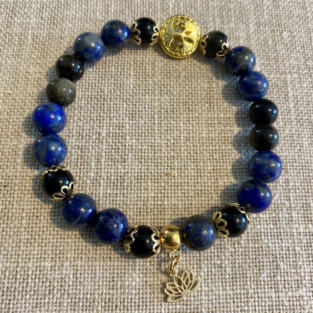 Obsidienne Dorée et Lapis-lazuli 