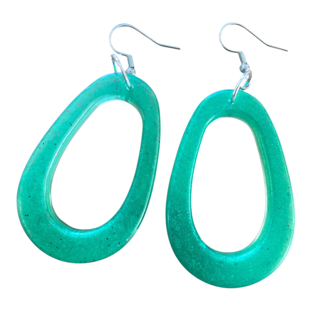 Boucle d'oreilles vertes