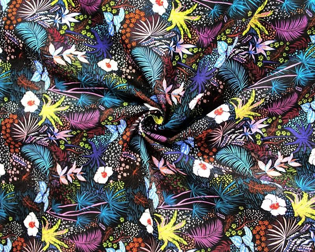 Little Johnny Black Floral Cotton