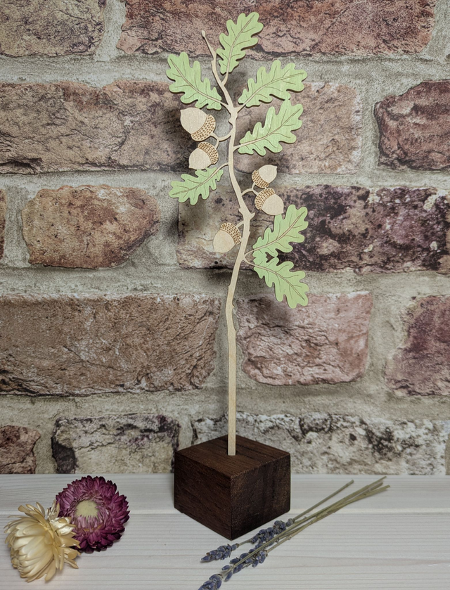 Solid Single Wood Stand for Wooden Birth Flowers 
