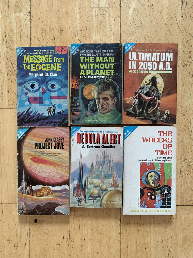 6 Vintage Ace Doubles, Sci-Fi Paperbacks 1960s