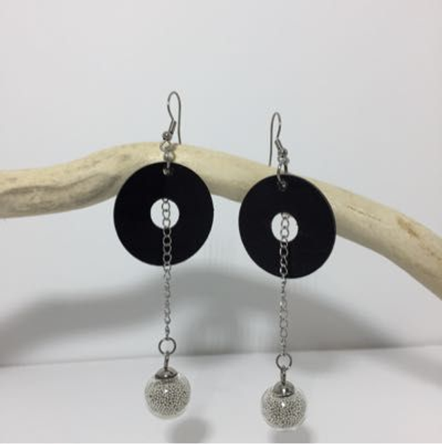 Boucle D’oreille Vinyles Doubles 