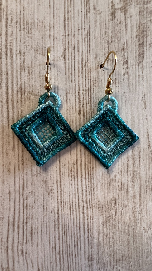 Boucles "losanges"  fils dégradés