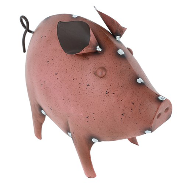 Homeware Metal Pig Pink