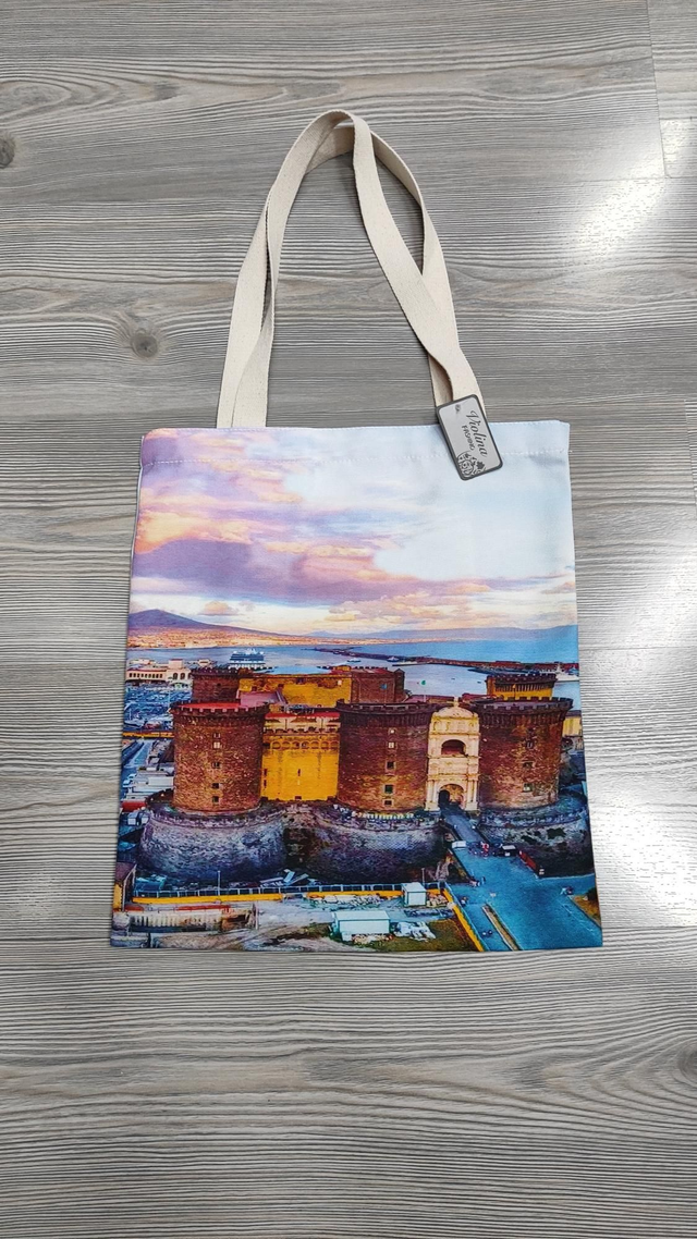 Borsa Shopper tote Panorama Napoli Maschio Angioino