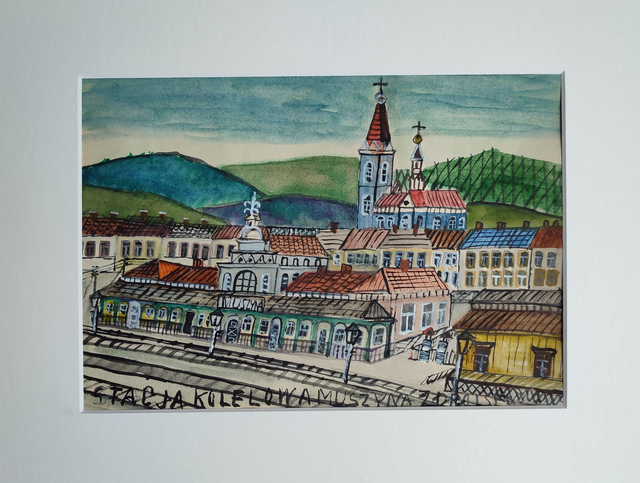 Inspiracje Nikiforowe 3, 30x40 cm, (20x29 w świetle passe-partout) akwarela 2025