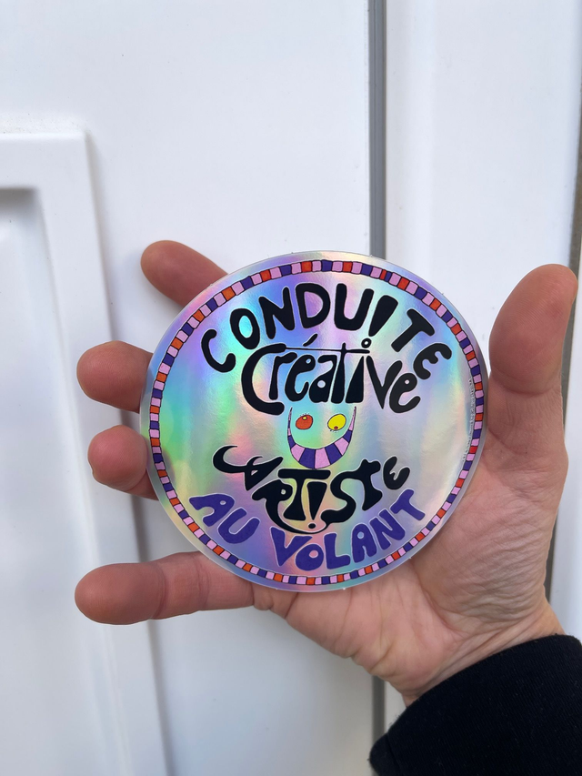 Lot de 5 Autocollants "Conduite créative" - 4 achetés 1 offert !