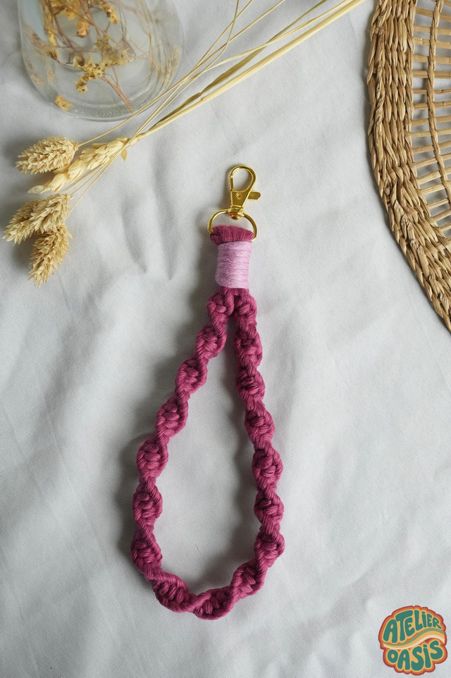 Lanière porte-clé torsadée