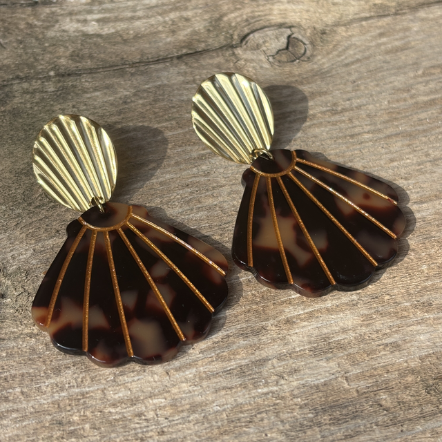 Boucles d’oreilles Coquillage Écaille