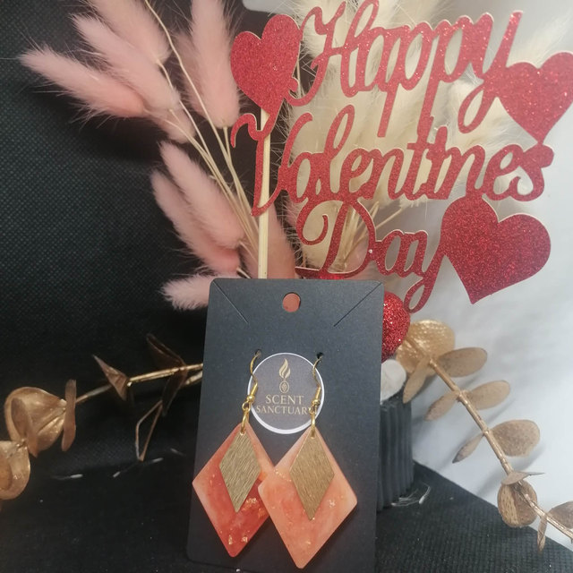 Boucles d’oreilles artisanales en résine époxy