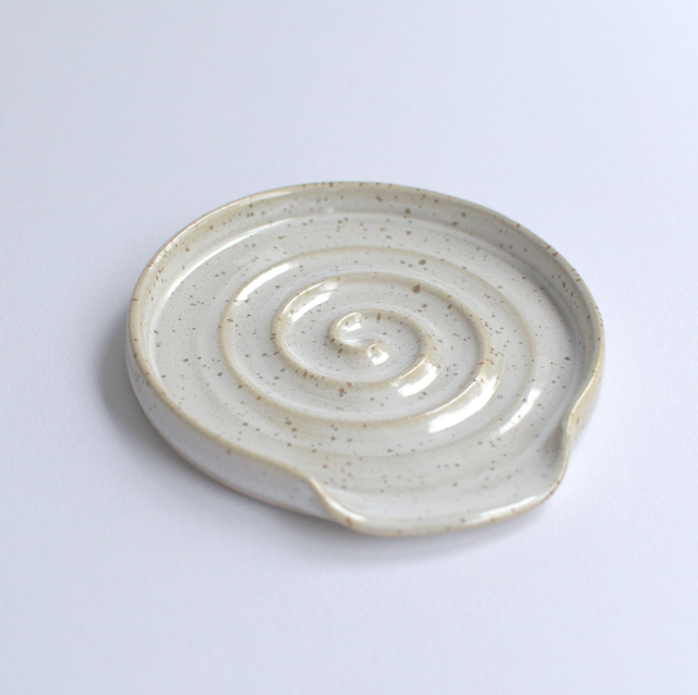 Spoon Rest Speckled Creamy White