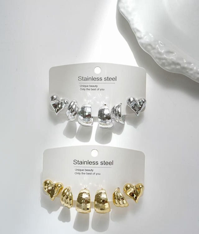 Orecchini set 3 pezzi 