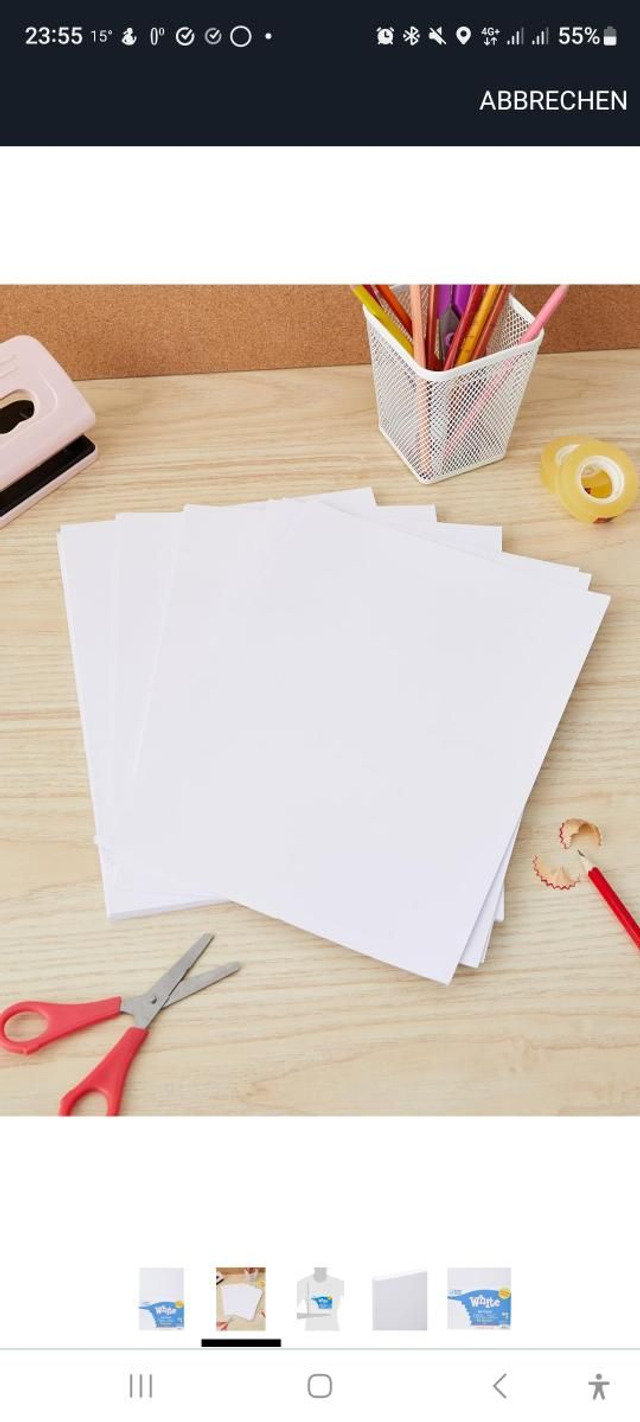 Bastelpappe 200g weiß 