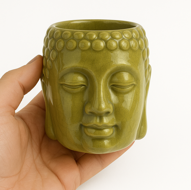 Buddha Wax Burner (Olive Green)