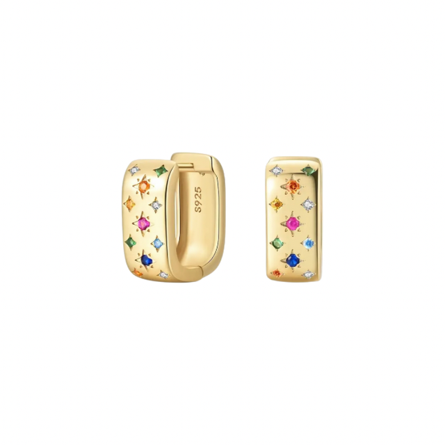 Chunky jewelled hoops