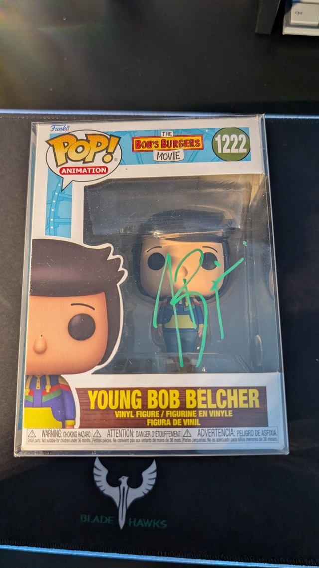 Funko Pop Bobs Burgers Young Bob 1222 Signed By H Jon Benjamin with SWAU Authentication 