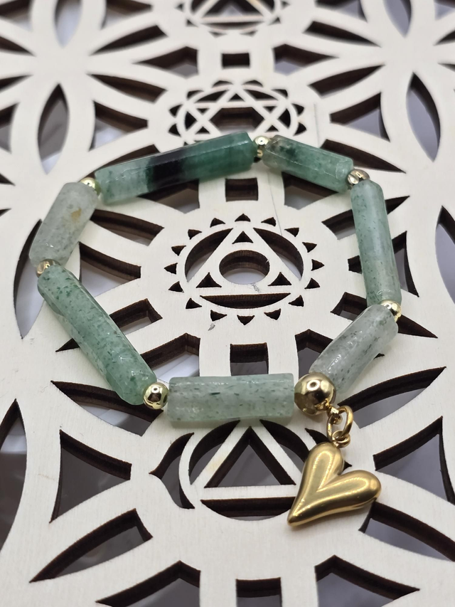 Bracelet Quartz fuchsite forme tube