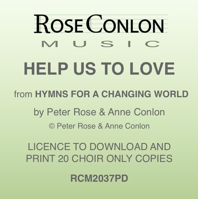 HELP US TO LOVE  PDF  (Choir Only)