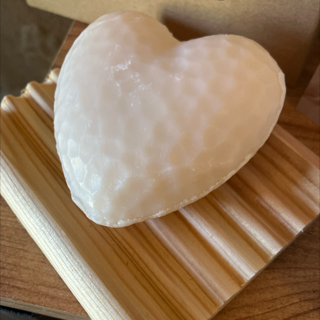 Savon cœur martelé, Fleur de lin