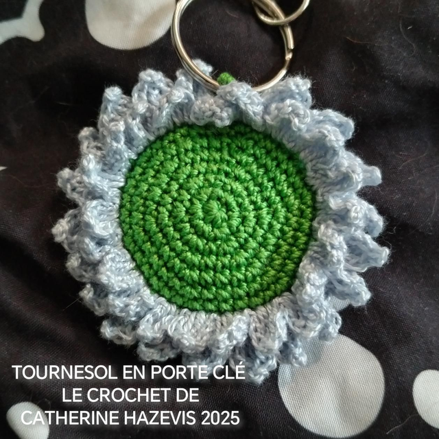 2025 TOURNESOL VERT ET BLEU CLAIR EN PORTE CLÉ 