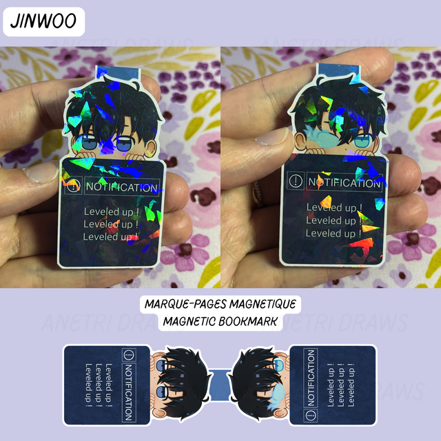 Marque-pages magnétique holographique Solo leveling | Jin woo
