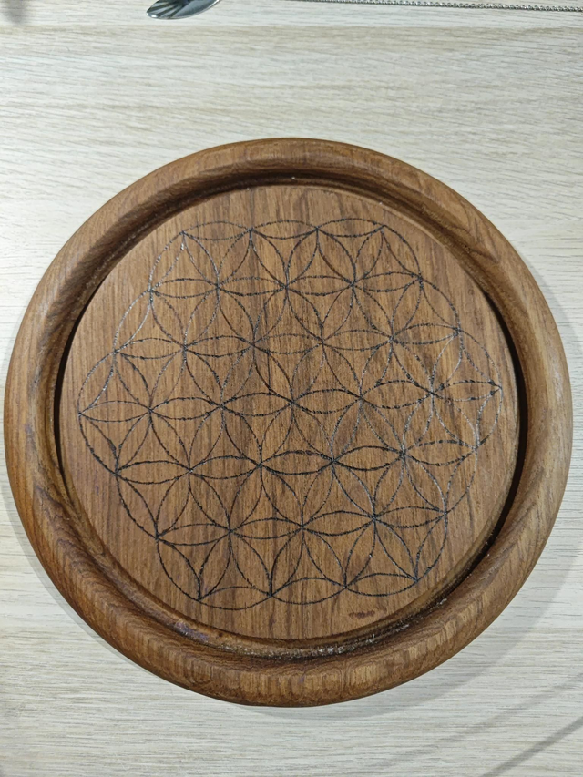 Plateau &quot;fleur de vie&quot; - 25cm