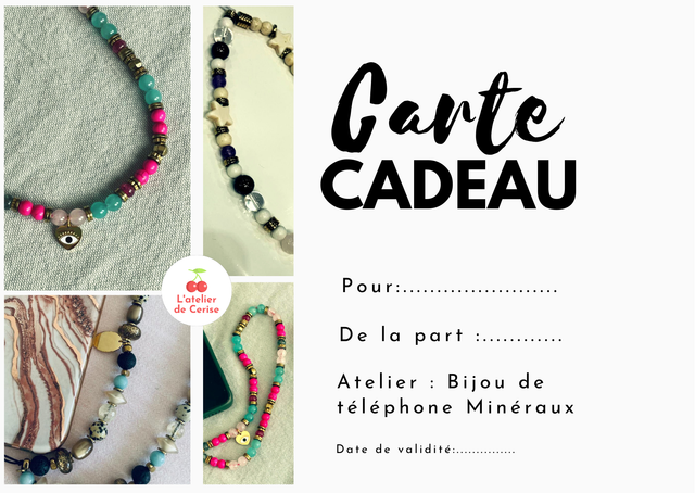 Carte Cadeau Bijoux de téléphone en Minéraux