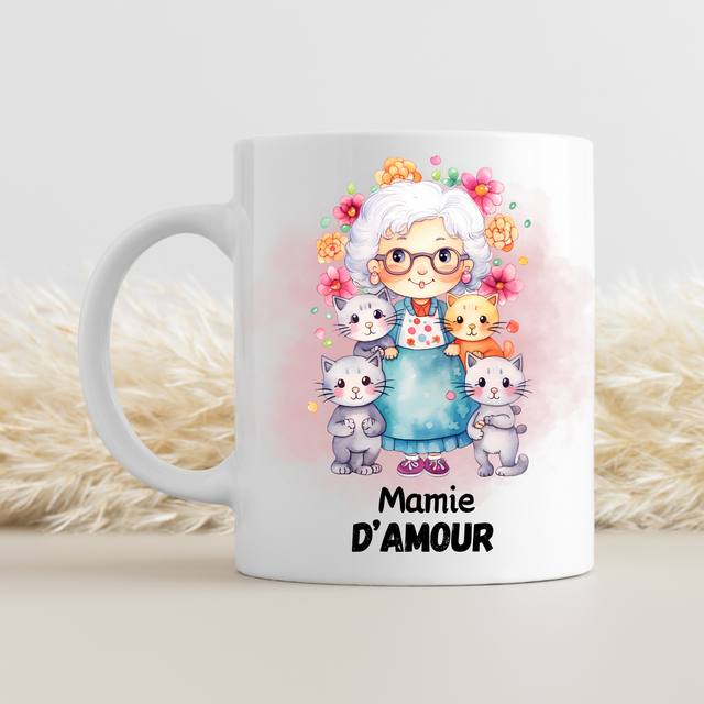 Mug Mamie d'amour et ses chats  