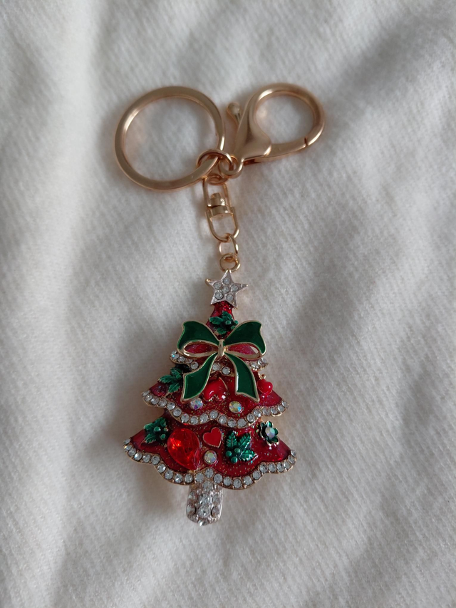 PORTE-CLÉS SAPIN DE NOËL ROUGE 🎄♥️