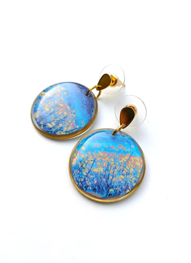 Boucles d'oreilles en cannette recyclée - Champêtres