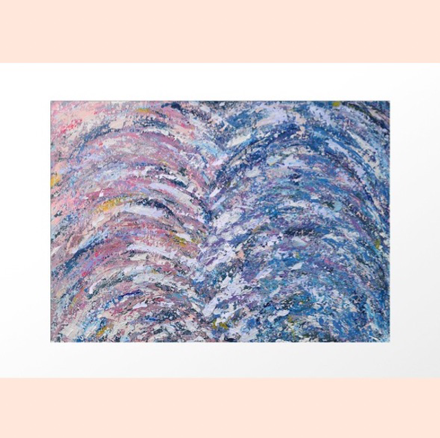 20. ‘Pink and Blue Waves’ Fine art print