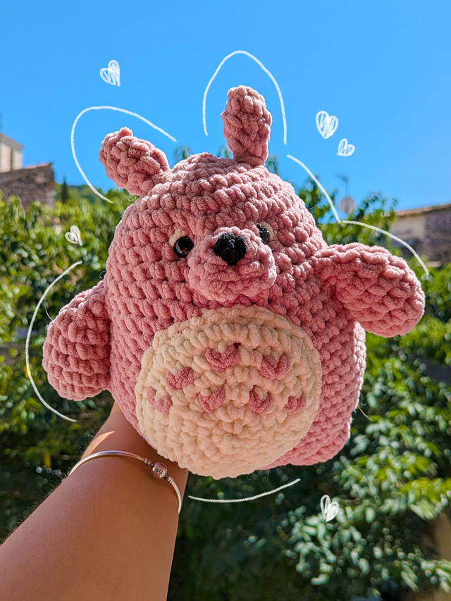  Totoro of Love - Peluche en crochet 