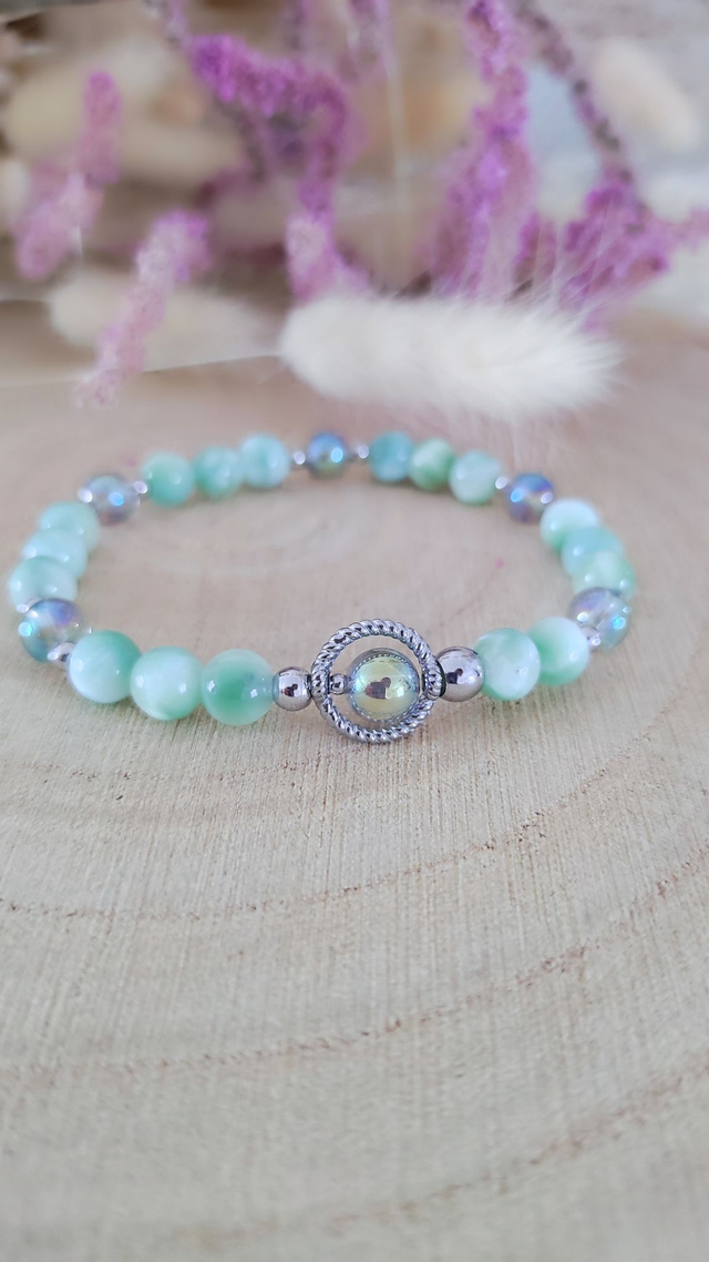 Bracelet "Énergie Féminine" Garniérite