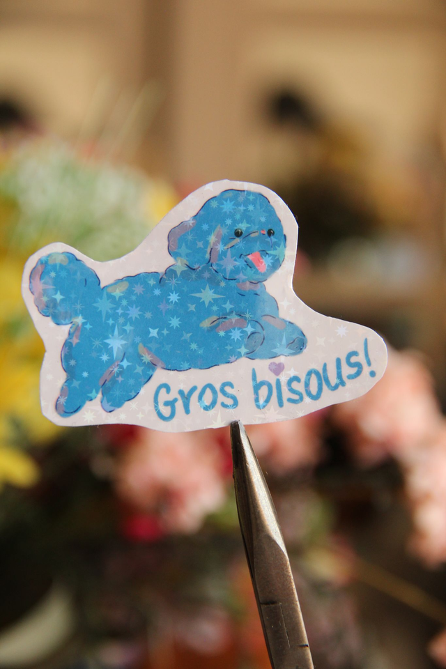 Sticker bichon Gros bisous 