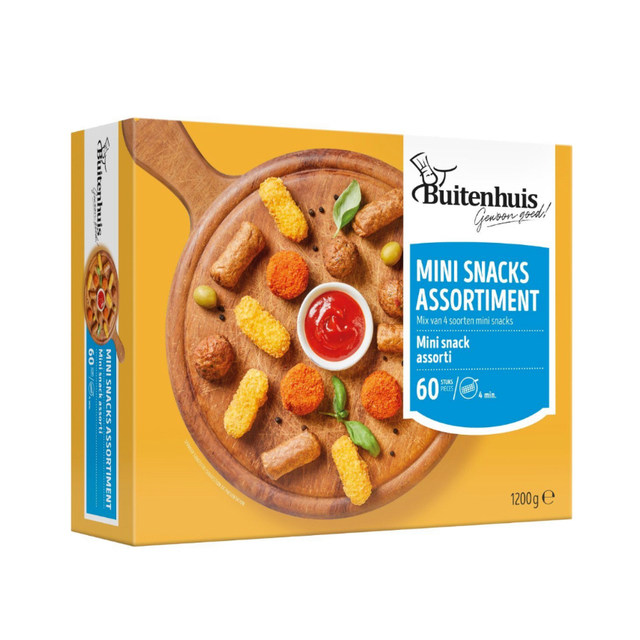 Buitenhuis mini snacks assortiment 60 stuks 