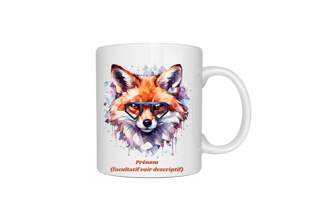 Mug motif renard 