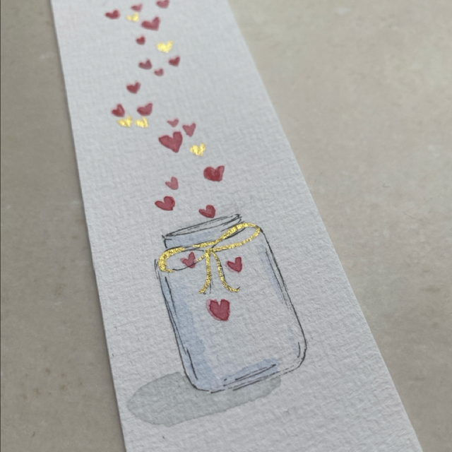 Marque-page Petits cœurs 