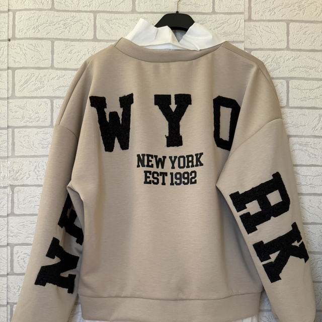 Sudadera New York Beige 